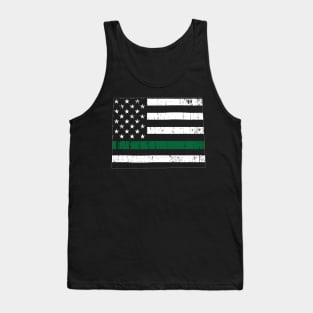 Wyoming Thin Green Line Military and Border Patrol Shirt Tank Top